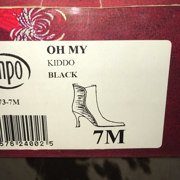 Black faux leather heel boots - Picture 8 of 8